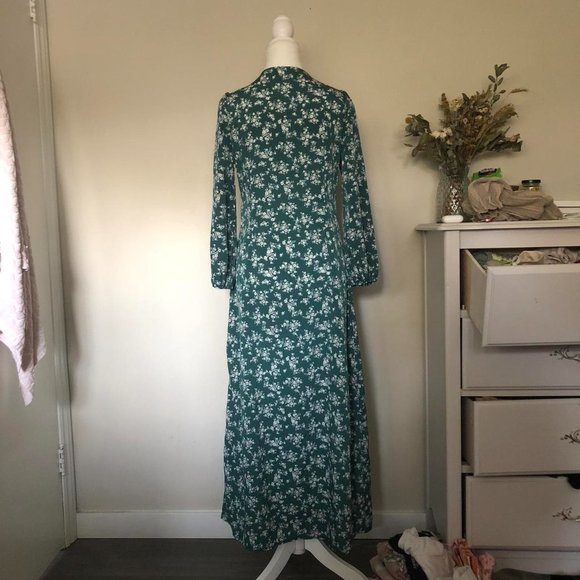 Pine green floral maxi dress - Picture 2 of 4